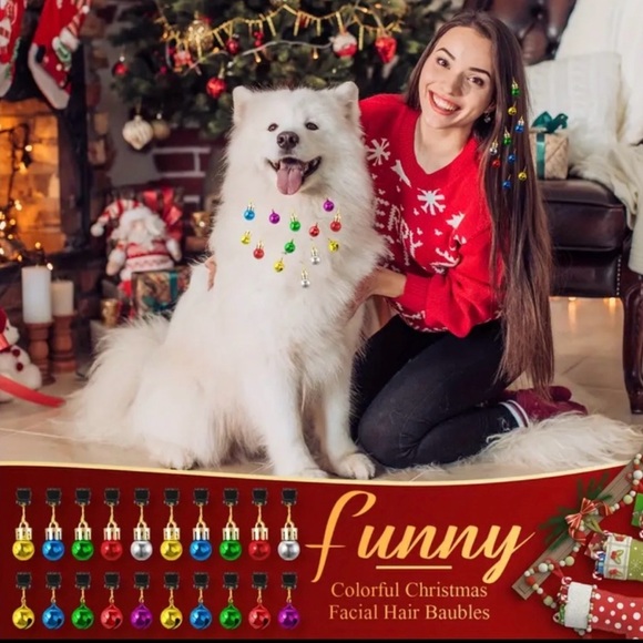 Jingle Balls Clip-on Beard Ornaments -12 in box, NEW assorted col… - Picture 3 of 6